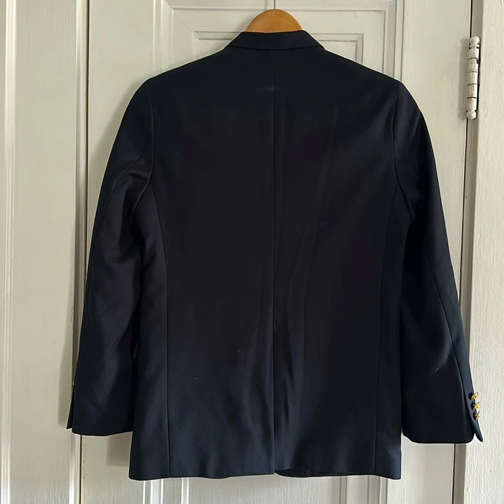 Boys Nautica Navy Blue Lined Blazer with Brass Buttons - Size 14 Regular - Picture 4 of 6